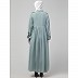 Front open Coat style abaya with wide belt- Sage Green Front open Coat style abaya with wide belt- Sage Green