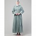 Front open Coat style abaya with wide belt- Sage Green Front open Coat style abaya with wide belt- Sage Green