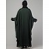 Double layered hand embroidered kaftan cum abaya- Green Double layered hand embroidered kaftan cum abaya- Green