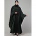 Double layered hand embroidered kaftan cum abaya- Green Double layered hand embroidered kaftan cum abaya- Green