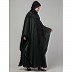 Double layered hand embroidered kaftan cum abaya- Green Double layered hand embroidered kaftan cum abaya- Green