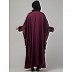 Double layered hand embroidered kaftan cum abaya- Wine Double layered hand embroidered kaftan cum abaya- Wine