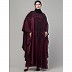 Double layered hand embroidered kaftan cum abaya- Wine Double layered hand embroidered kaftan cum abaya- Wine
