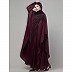 Double layered hand embroidered kaftan cum abaya- Wine Double layered hand embroidered kaftan cum abaya- Wine