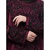 Double layered hand embroidered kaftan cum abaya- Wine Double layered hand embroidered kaftan cum abaya- Wine