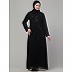 Beads and Sequence Hand embroidered Party wear abaya- Black Beads and Sequence Hand embroidered Party wear abaya- Black