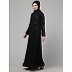 Beads and Sequence Hand embroidered Party wear abaya- Black Beads and Sequence Hand embroidered Party wear abaya- Black