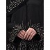 Front open hand made embroidered abaya with hijab- Black Front open hand made embroidered abaya with hijab- Black