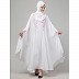 Threads Embroidery Irani Kaftan - White Threads Embroidery Irani Kaftan - White