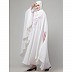 Threads Embroidery Irani Kaftan - White Threads Embroidery Irani Kaftan - White