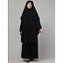 Saudi Black Burqa in Nida matt fabric Saudi Black Burqa in Nida matt fabric