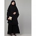 Saudi Black Burqa in Nida matt fabric Saudi Black Burqa in Nida matt fabric