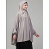 Prayer hijab in stretchable Jersey fabric-Grey Prayer hijab in stretchable Jersey fabric-Grey