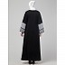 Keffiyeh sleeves Abaya- Black Keffiyeh sleeves Abaya- Black