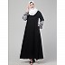 Keffiyeh sleeves Abaya- Black Keffiyeh sleeves Abaya- Black