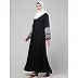 Keffiyeh sleeves Abaya- Black Keffiyeh sleeves Abaya- Black