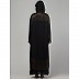 Hand embroidered Party wear Layered abaya- Black Hand embroidered Party wear Layered abaya- Black
