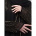 Hand embroidered Party wear Layered abaya- Black Hand embroidered Party wear Layered abaya- Black