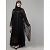 Hand embroidered Party wear Layered abaya- Black Hand embroidered Party wear Layered abaya- Black