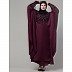 Double layered hand embroidered Part wear kaftan cum abaya- Wine Double layered hand embroidered Part wear kaftan cum abaya- Wine