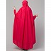 Free size jilbab with nose piece- Rani Pink Free size jilbab with nose piece- Rani Pink