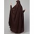 Free size jilbab with nose piece- Brown Free size jilbab with nose piece- Brown