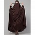 Free size jilbab with nose piece- Brown Free size jilbab with nose piece- Brown