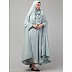 Free size jilbab with nose piece- Sage sky Free size jilbab with nose piece- Sage sky