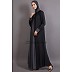 Casual Abaya - Contrast Yoke Black-Grey  Casual Abaya - Contrast Yoke Black-Grey