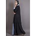 New Arrivals Casual Abaya - Contrast Yoke Black/Sky-blue New Arrivals Casual Abaya - Contrast Yoke Black/Sky-blue