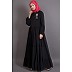 Bohemian black abaya with balloon sleeves Bohemian black abaya with balloon sleeves