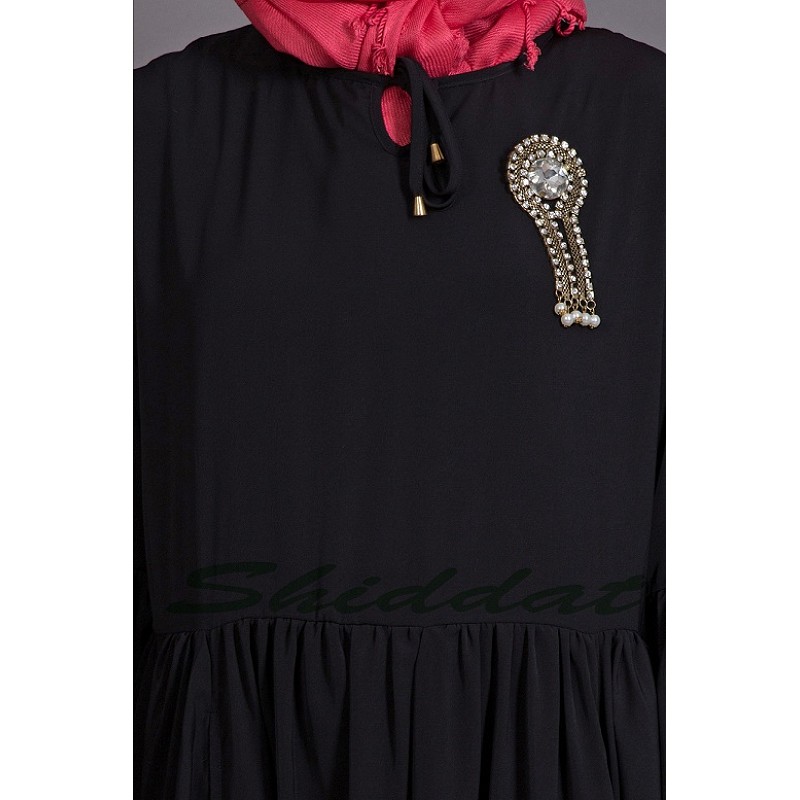 balloon sleeve open abaya