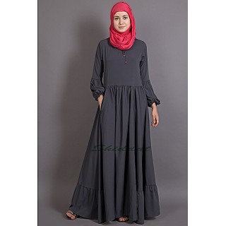 Bohemian abaya with balloon sleeves