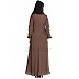 Umbrella abaya with embroidery patchwork- Coffee Brown Umbrella abaya with embroidery patchwork- Coffee Brown
