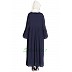 Front open pleated abaya- Navy Blue Front open pleated abaya- Navy Blue