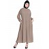 Front open Cardigan abaya- Beige color Front open Cardigan abaya- Beige color