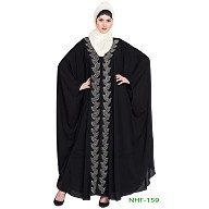 Party wear Kaftan abaya with hand work- Black Party wear Kaftan abaya with hand work- Black