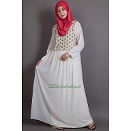 Embellished White Party wear Burqown Embellished White Party wear Burqown