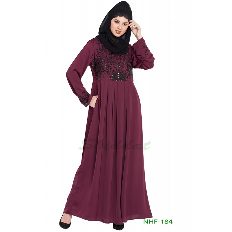 Party wear abaya Buy beautiful hand embroidered abaya at www.shiddat