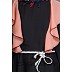 Dual colored A-line Abaya with frills Dual colored A-line Abaya with frills