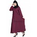 Party wear abaya with pintucks- Wine  Party wear abaya with pintucks- Wine