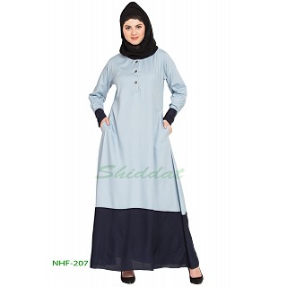 Dual colored casual abaya