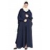 Front open Kaftan abaya- Navy Blue Front open Kaftan abaya- Navy Blue