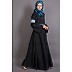 Classic abaya with Lace work - Black Classic abaya with Lace work - Black