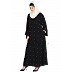 Front open Dubai abaya- Black Front open Dubai abaya- Black