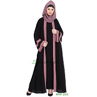 Double layered Dubai abaya Double layered Dubai abaya