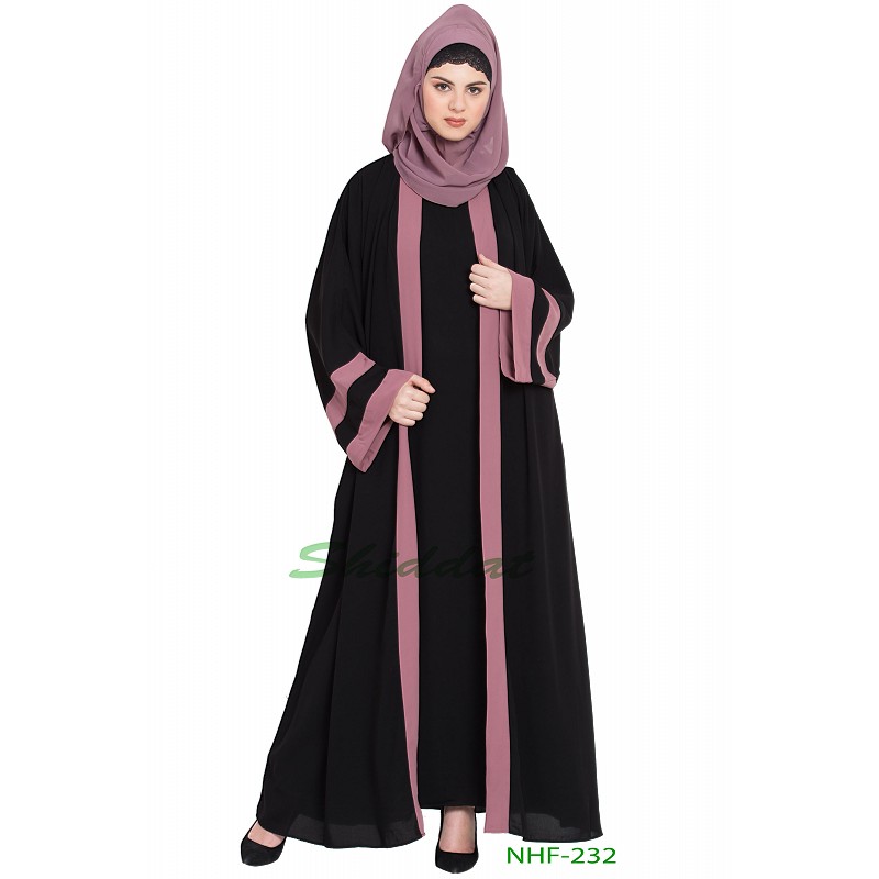 Abaya online Buy double layered abaya at www.shiddat