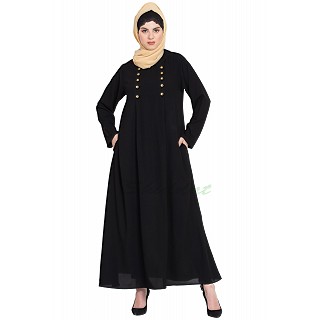 Black Casual abaya