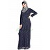 Designer embellished party wear Gown- Navy Blue Designer embellished party wear Gown- Navy Blue