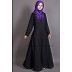 Frilled design Casual Abaya -Black  Frilled design Casual Abaya -Black
